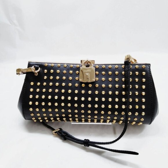 BURBERRY Black Studded Clutch - Picture 1 of 9